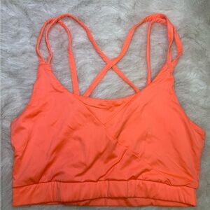 SHEIN Coral Sports Bra with Criss-Cross Straps